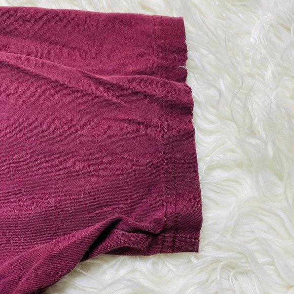 Carhartt Mens Distressed Worn TShirt Cotton Burgundy Pocket Short Sleeve Large - Picture 4 of 10